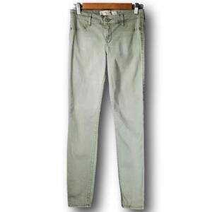 Abercrombie & Fitch Slim Fit Stretch Skinny Jeans Sage Green Size 0